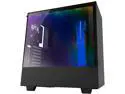NZXT H500i - Compact ATX Mid-Tower PC Gaming Case - RGB Lighting and Fan Control - CAM-Powered Smart Device - Tempered Glass Panel - Enhanced Cable Management System - Water-Cooling Ready - Black/Blue