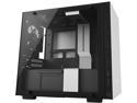 NZXT H200 - Mini-ITX PC Gaming Case - Tempered Glass Panel - All-Steel Construction - Enhanced Cable Management System - Water Cooling Ready - White/Black