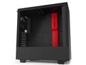 NZXT H510 - Compact ATX Mid-Tower PC Gaming Case - Front I/O USB Type-C Port - Tempered Glass Side Panel - Cable Management System - Water-Cooling Ready - Steel Construction - Black/Red, CA-H510B-BR