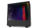 NZXT H510i - Compact ATX Mid-Tower PC Gaming Case - Front I/O USB Type-C Port - Vertical GPU Mount - Tempered Glass Side Panel - Integrated RGB Lighting- Water-Cooling Ready - Black/Red