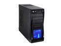 Rosewill - Black Gaming ATX Mid Tower Computer Case - Dual Front Mounted USB 3.0 Ports, Three Preinstalled Fans: 1 x Front Blue LED 120mm Fan, 1 x Top 140mm Fan, 1 x Rear 120mm Fan - CHALLENGER-U3