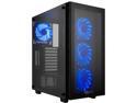 Rosewill CULLINAN MX-Blue ATX Mid-Tower Gaming PC Computer Case, Supports 360mm Liquid Coolers, 4 Blue LED Fans, Max Airflow with PSU Shround Fan Mount, Tempered Glass, Fan Speed Control
