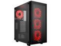 Rosewill CULLINAN MX-RED ATX Mid Tower Gaming PC Computer Case with Red LED Fans, Tempered Glass/Steel, Optimal Airflow, USB 3.0