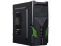 RAIDMAX EXO ATX-108BG Black / Green Steel / Plastic ATX Mid Tower Computer Case