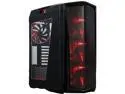 SilverStone Primera Series SST-PM01BR-W black with red LED Steel / Plastic ATX / Micro ATX Mid Tower Computer Case