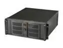 iStarUSA D-400 Black Aluminum / Steel 4U Rackmount Compact Stylish Chassis - Black Bezel 4 External 5.25" Drive Bays