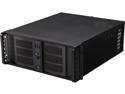 iStarUSA D-400-6 Black Aluminum / Steel 4U Rackmount Compact Stylish Chassis 6 External 5.25" Drive Bays