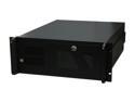 Athena Power RM-4U4038X70 Black 4U Rackmount Server Case With EPS-12V 700W Green PFC Dual Fan Power Supply 3 External 5.25" Drive Bays