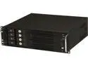 Athena Power RM-3U300PH43T Black Aluminum Front Panel and 1.2mm Steel 3U Rackmount Server Case w/ BP-TL3141SAC