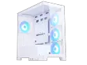 Sama AR01-RGB-W White Dual USB3.0 and Type C, Dual Tempered Glass Micro -ATX Tower Gaming Computer Case w/ 4 x ARGB LED Fans (3 x120mm xSide,1 x120mm x Rear) Pre-Installed