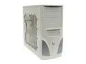 JUST PC JPC767P-WHITE White Steel ATX Mid Tower Computer Case 450W Power Supply