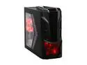 XION XON-CBX01-RD CyborGX Gaming Black w/ Red LED Light Steel ATX Mid Tower Computer Case