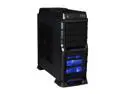 XION Gaming Series XON-990-BK Black with Blue LED Light Steel/ Plastic, Meshed Front Panel design. ATX Mid Tower Computer Case, USB 3.0