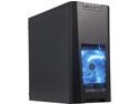 XION Gaming Series XON-310_BK Black with Blue LED Light Steel / Plastic Micro ATX Mid Tower Computer Case