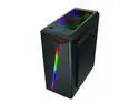 Bgears b-Vigor RGB Black Steel / Plastic / Tempered Glass ATX Mid Tower Computer Case with RGB Front Panel