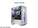 MSI MPG GUNGNIR 110R WHITE Mid-Tower PC Case - Tempered Glass, ATX, M-ATX Capacity, 4 x 120mm ARGB fans with Hub Controller, Magnetic Dust Filter, USB 3.2 Gen 2x2 Type-C, Gen 1 Type-A Ports