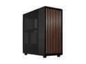 Fractal Design North ATX mATX Mid Tower PC Case - Charcoal Black Chassis with Walnut Front and Mesh Side Panel