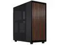 Fractal Design North ATX mATX Mid Tower PC Case - Charcoal Black Chassis with Walnut Front and Mesh Side Panel
