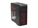 DIYPC Adventurer-9601R Black/Red Steel Gaming ATX Mid Tower Computer Case with 5 x 120mm Red Fan and 1 x USB 3.0