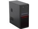 DIYPC Skyline-B Black Steel USB 3.0 ATX and Micro-ATX Mid Tower Computer Case with 1x 80mm Fan - Retail