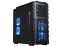 DIYPC Skyline-07-B Black SECC ATX Full Tower USB3.0 Gaming Computer Case w/ 7 x 120mm Blue Fans
