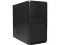 DIYPC M89-R Black/Red USB 3.0 Micro-ATX Mini Tower Gaming Computer Case with Dual Red Fans (1 x 120mm LED x Front, 1 x 80mm x Rear)