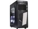 DIYPC  Mirage-D1-W Black/White SECC USB3.0 ATX Mid Tower  Computer Case with 3 x 120mm White Fans (Pre-Installed)