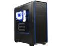 DIYPC J180-BL Black Dual USB 3.0 ATX Mid Tower Gaming Computer Case with Build-in 2 x Fans (1 x 120mm Fan x Front, 1 x 120mm Blue LED Fan x Rear)