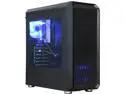 DIYPC DIY-J22 Black USB 3.0 ATX Mid Tower Gaming Computer Case with Pre-installed 2 x Blue LED Fans