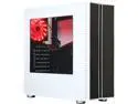 DIYPC DIY-J21-W White USB 3.0 ATX Mid Tower Gaming Computer Case with Pre-installed 3 Fans, Front Panel Pre-installed 6 Different Color Changeable LED Strip (5 Modes Control)
