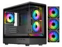 DIYPC ARGB-M1-BK Black USB3.0 Tempered Glass Micro ATX Gaming Computer Case w/ Dual Tempered Glass Panel and 3 x ARGB PWM Fans (Pre-Installed)