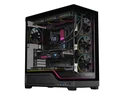 DIYPC IDX5-BK-ARGB Black Dual USB3.0/Type C Tempered Glass ATX Gaming Computer Case w/ Frameless Dual Tempered Glass Panel and 4 x ARGB PWM Ring Fans and Integrated ARGB Lighting Bar (Pre-Installed)