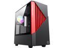 GAMEMAX Contac COC BR Black / Red Steel / Tempered Glass ATX Mid Tower Computer Case