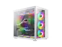 Gamemax Infinity White USB3.0 /Type C Tempered Glass ATX Mid Tower Gaming Computer Case w/ DualTempered Glass Panels (Fans Not Included)