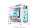 GAMEMAX INFINITY MINI White Tempered Glass USB3.0 PC Case-Supports Flex-ATX/Mini-ITX - Fans Not Included
