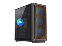 GAMEMAX F45 BW Black USB3.0 /Type C ATX Mid Tower Gaming Computer Case w/l Tempered Glass Panel and 4 x ARGB 120mm Fans (Pre-Installed), Support 360mm AIO