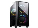COUGAR MG120-G RGB Black Compact RGB Mini Tower Case with Tempered Glass Side Window