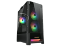 Cougar Duoface RGB Black Mid Tower Computer Cases with Glass and Mesh Front Panels included