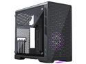 MetallicGear Neo-G V2 Mini-ITX Case, Compact Chassis, Sand Blasted Aluminum, Tempered Glass Panels, Black