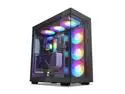 DeepCool CH780 ATX+ Panoramic case, Dual Chamber Configuration, Vertical Mount and Gen 4 Riser Cable, Tempered Glass Panels, Trinity 140mm ARGB Fans, Type-C, 4x USB 3.0, Black
