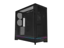 MONTECH HS01, ATX Mid-Tower PC Case, Gaming PC, High-Airflow, Reversible Layout, Mesh Front Panel, Sink-in Design, Toolless Panels, Black