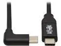 Tripp Lite USB C Cable USB 2.0 Right-Angle Plug 100W PD Charging M/M 2M