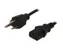 Coboc POWER-MF-10-BK 18AWG Universal Power Cord for NEMA 5-15P to IEC320C13, Black (10 Feet/3.05 Meters)