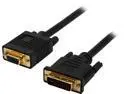 Coboc AD-DVI2VGA-8-BK Dongle-Style 8 inch Black Color Dual Link DVI-I(24+5) Male to VGA Female Analog Video Adatper,Gold Plated,M-F