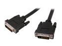 Coboc Model DVID-MM-6-BK 6 ft. Black Color 30AWG Stranded Copper Conductor DVI-D Dual-Link(24+1) Male to Male Digital Video Cable,Nickel Plated