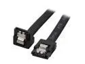 Coboc 6 ft. Serial ATA (SATA) 3 Cable w/ Metal Latch - 90 Degree to 180 Degree (Black)