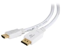 Coboc DP2HD4K-10-WH 10ft White Color DisplayPort V1.2 to HDMI Passive Video Adapter Converter w/Audio - DP to HDMI - 4K x 2K