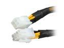Rosewill 9.5" EPS 8-Pin Male to ATX 4-Pin Female Cable with Cable Sleeve Model RCA-RU9.5-P8M-P4F