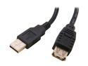 Rosewill RCAB-11004 - 1.5-Foot USB 2.0 A Male to A Female Extension Cable - Black, Gold Plated