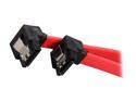 Rosewill RCAB-11047 - 18" Flat Red SATA III Cable with Locking Latch - Supports 6 Gbps, 3 Gbps, and 1.5 Gbps Transfer Rates